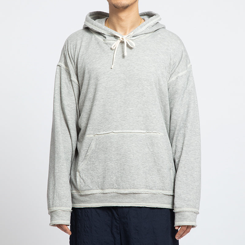 Grey Raw Edge Big Game Hoodie