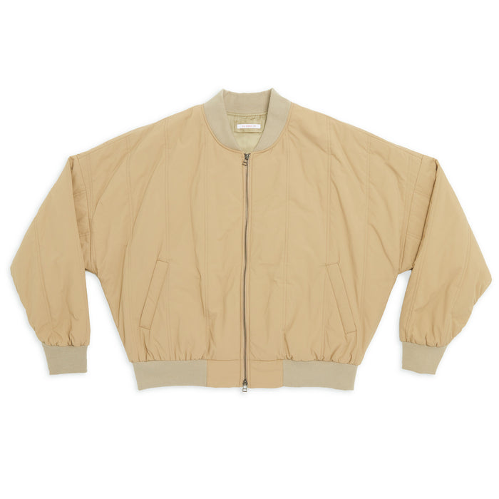 Reversible Bomber Jacket - Tan Quilted Recycled Nylon WR