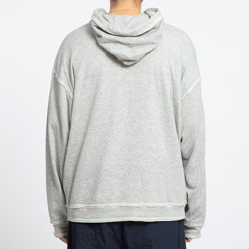 Grey Raw Edge Big Game Hoodie