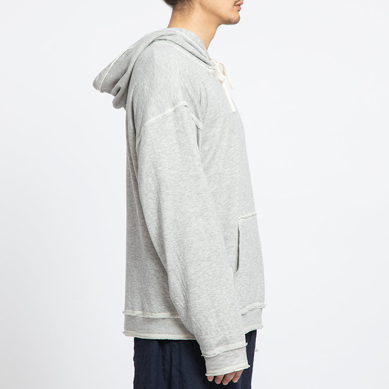 Grey Raw Edge Big Game Hoodie