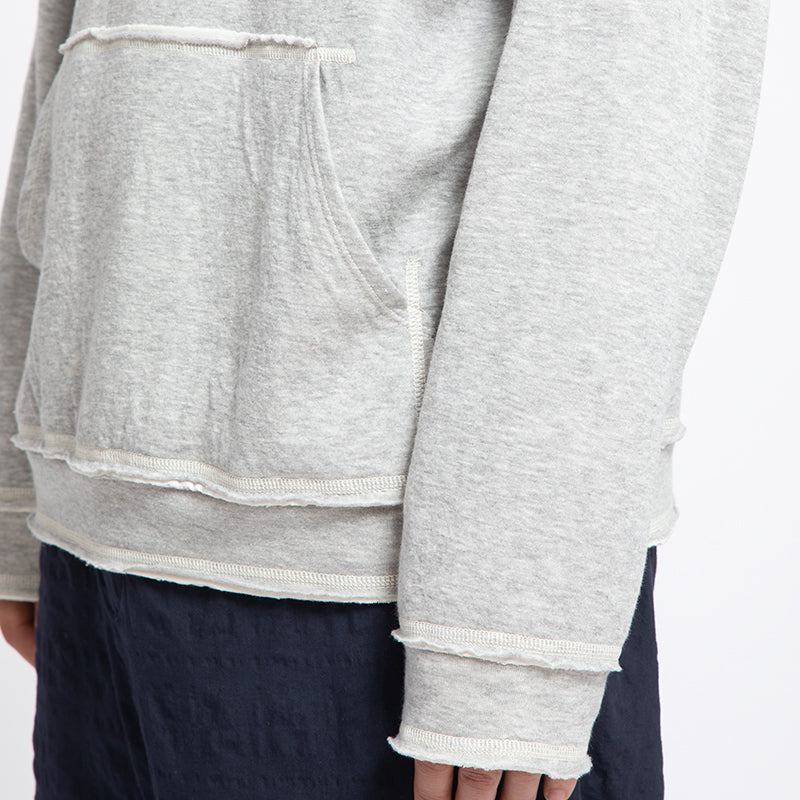 Grey Raw Edge Big Game Hoodie