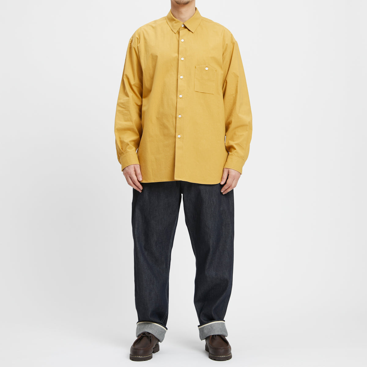 Smoke Shirt - Mustard Cotton