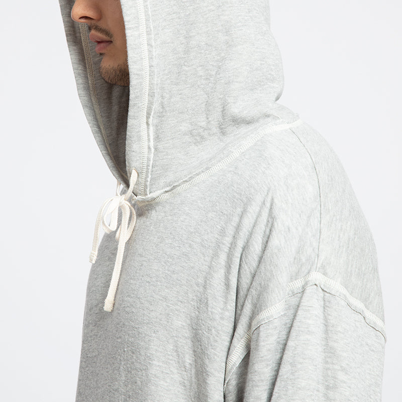 Grey Raw Edge Big Game Hoodie