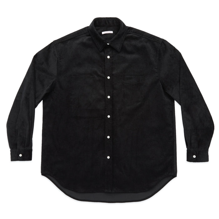 Dexter Shirt - Black Thin Wale Cotton Corduroy