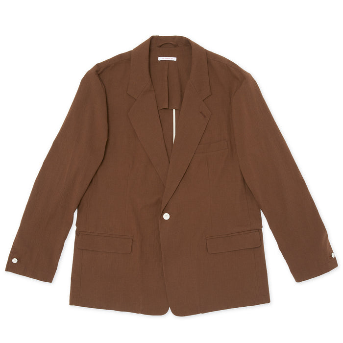 Julian Blazer - Brown Puckered Cotton