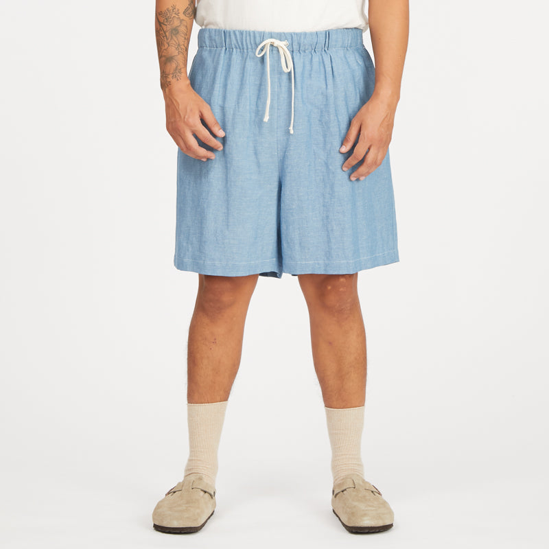Rove Short - Indigo Cotton/Linen