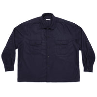 Park Shirt/Jacket - Navy Camel Hair