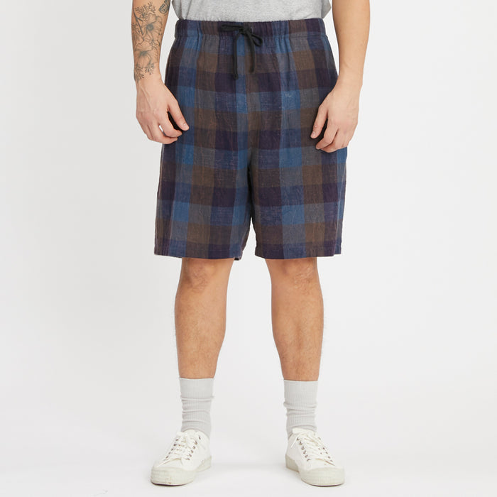 Lounge Short - Blue & Purple Plaid