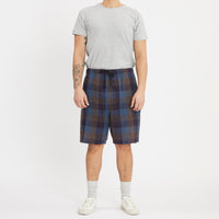 Lounge Short - Blue & Purple Plaid