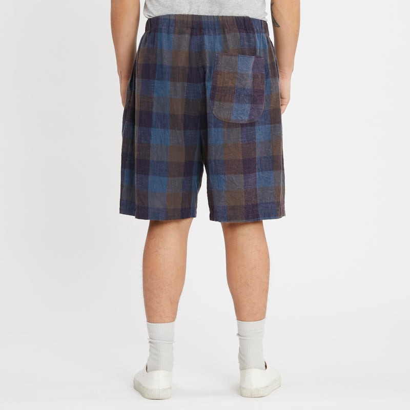 Lounge Short - Blue & Purple Plaid