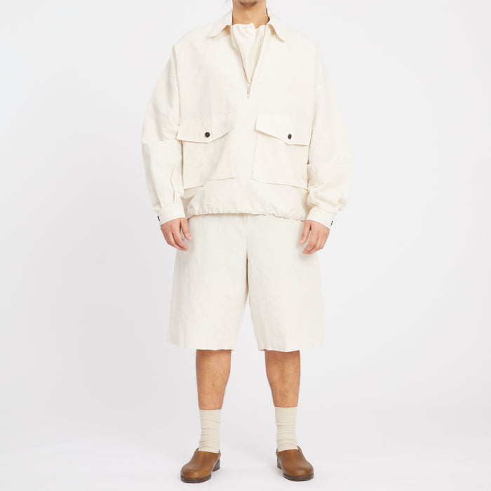Skiff Pullover Jacket - Bone Linen/Cotton
