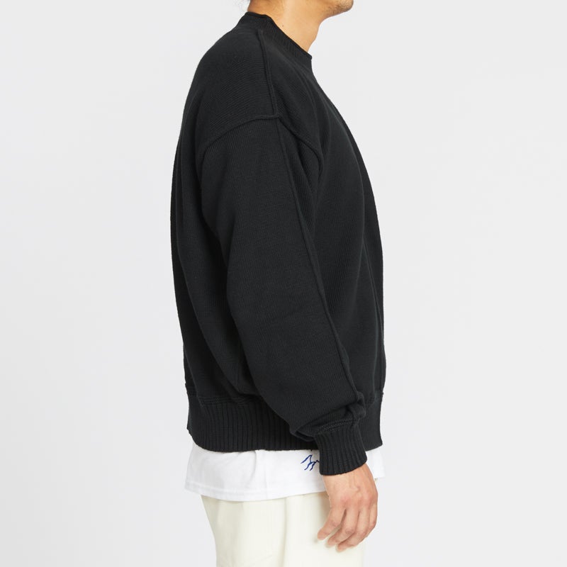 Wharf Sweater - Black Cotton