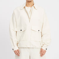 Skiff Pullover Jacket - Bone Linen/Cotton