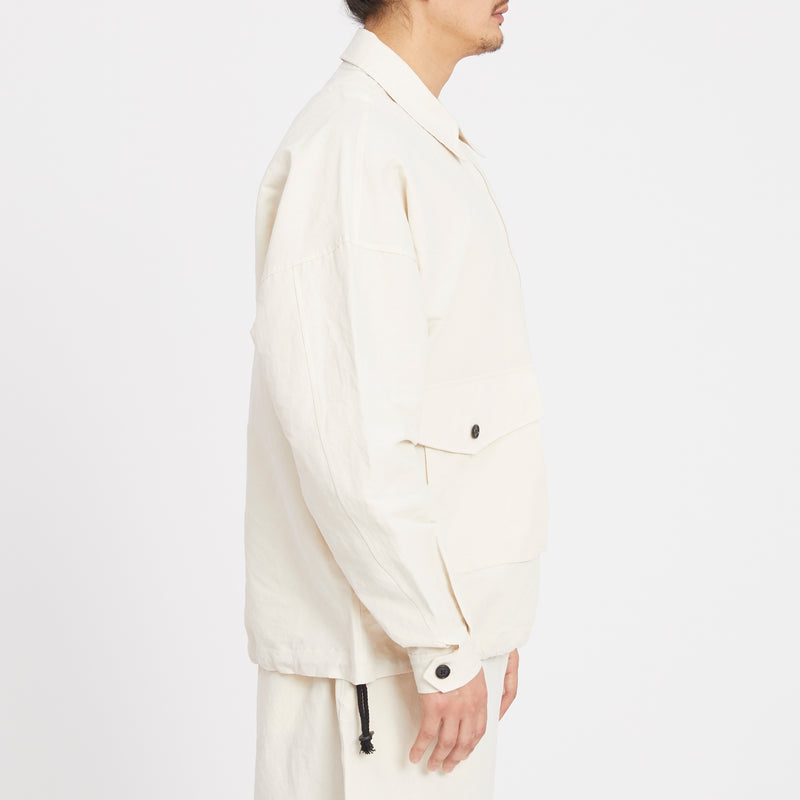 Skiff Pullover Jacket - Bone Linen/Cotton