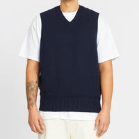 Sweater Vest - Navy Cotton