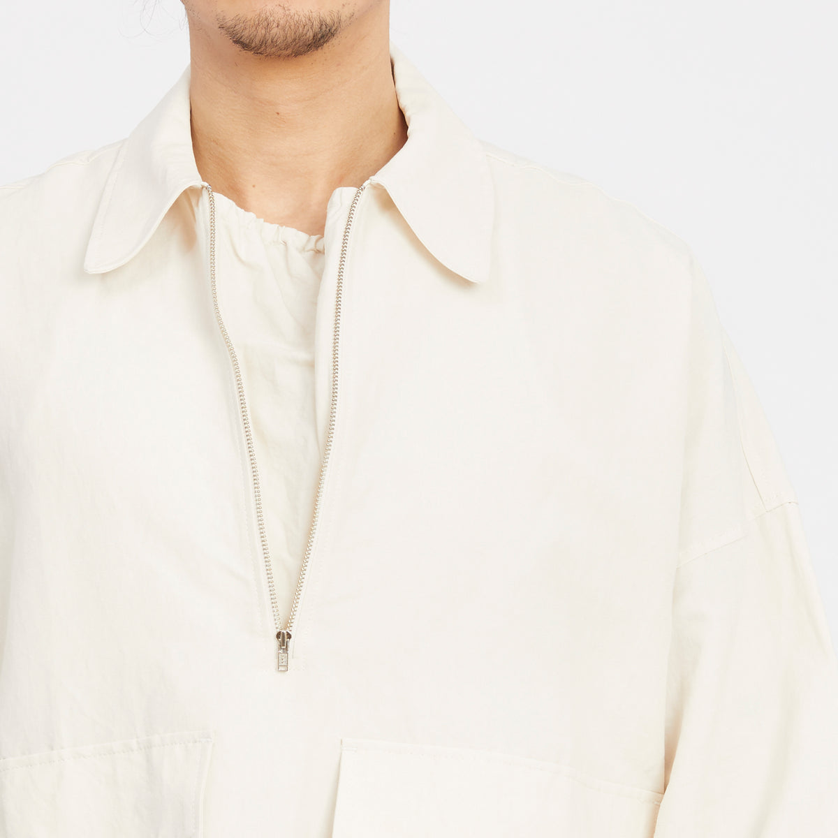 Skiff Pullover Jacket - Bone Linen/Cotton