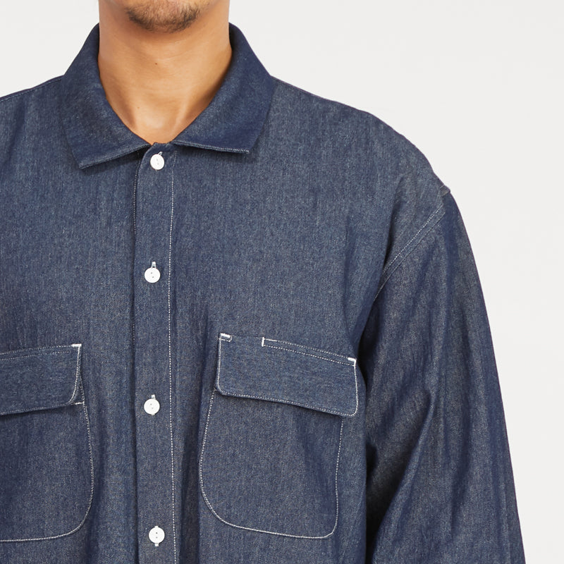 Men's Short Sleeve Denim Work Shirts Retro Button-Down Workwear Blue Jean  Tops T | eBay