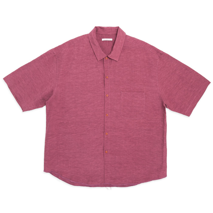 Sage Shirt - Magenta Viscose Linen