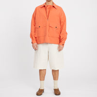 Skiff Pullover Jacket - Orange Cotton