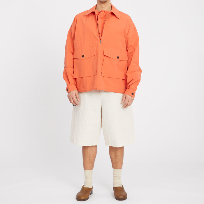 Skiff Pullover Jacket - Orange Cotton
