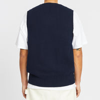Sweater Vest - Navy Cotton