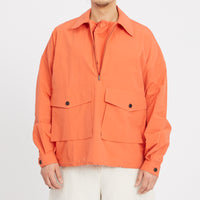 Skiff Pullover Jacket - Orange Cotton