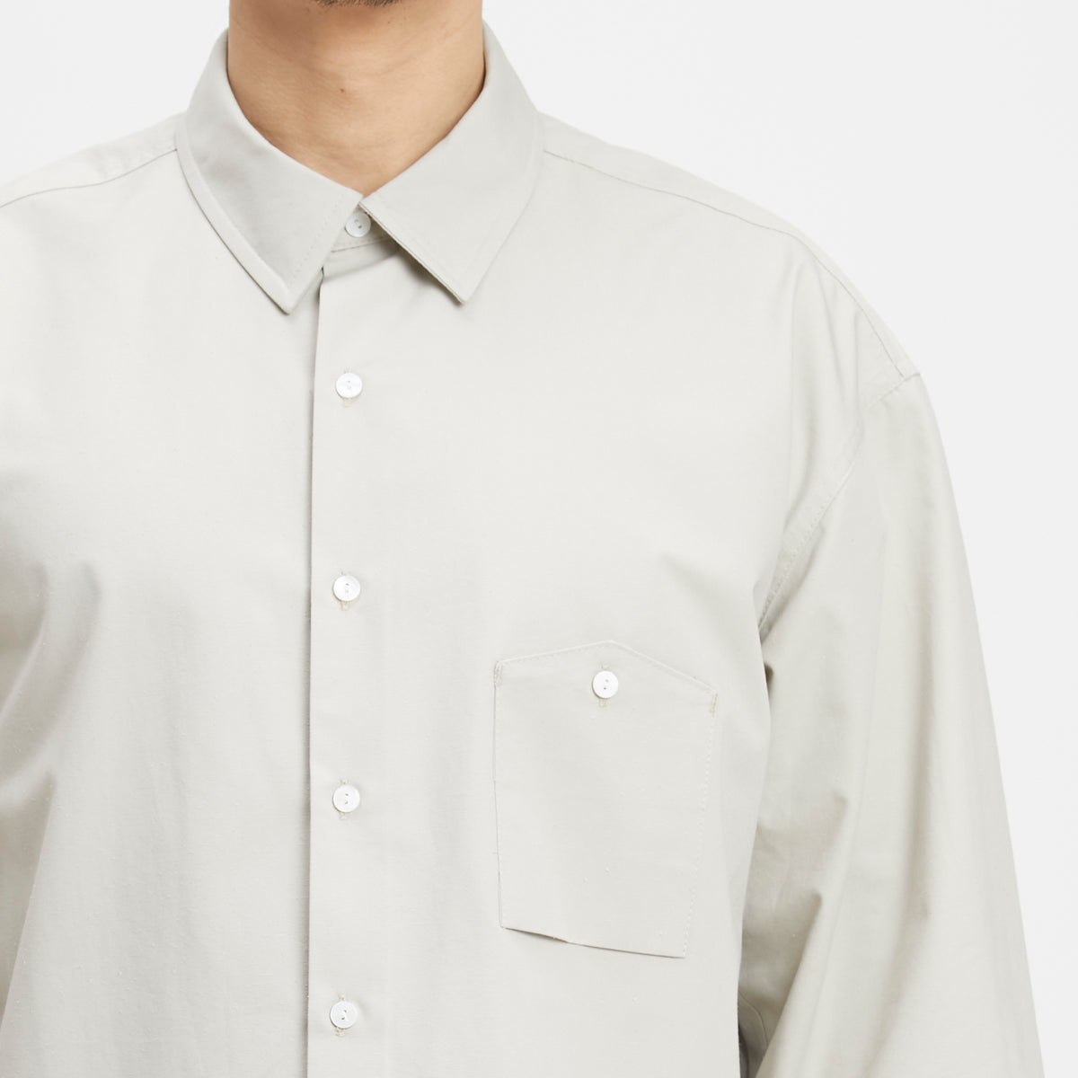 Smoke Shirt - Light Grey Organic Cotton/Silk
