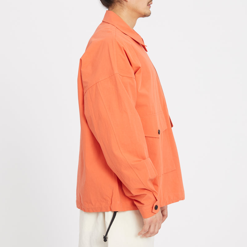 Skiff Pullover Jacket - Orange Cotton