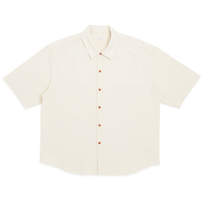 Sage Shirt - Bone Linen Cotton