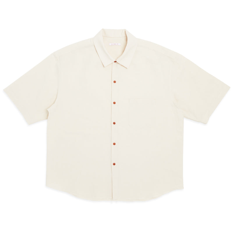 Sage Shirt - Bone Linen Cotton