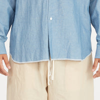 Moil Shirt - Indigo Cotton/Linen