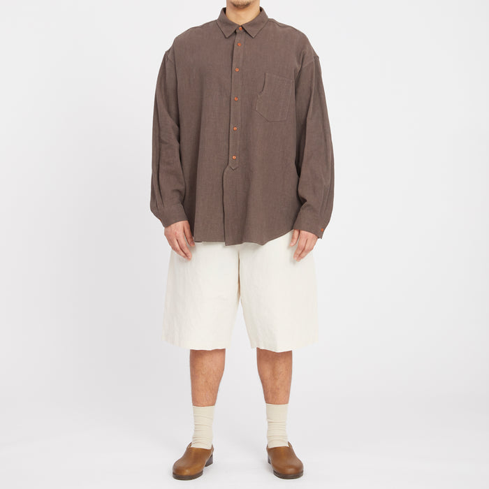 Savant Shirt - Brown Ramie