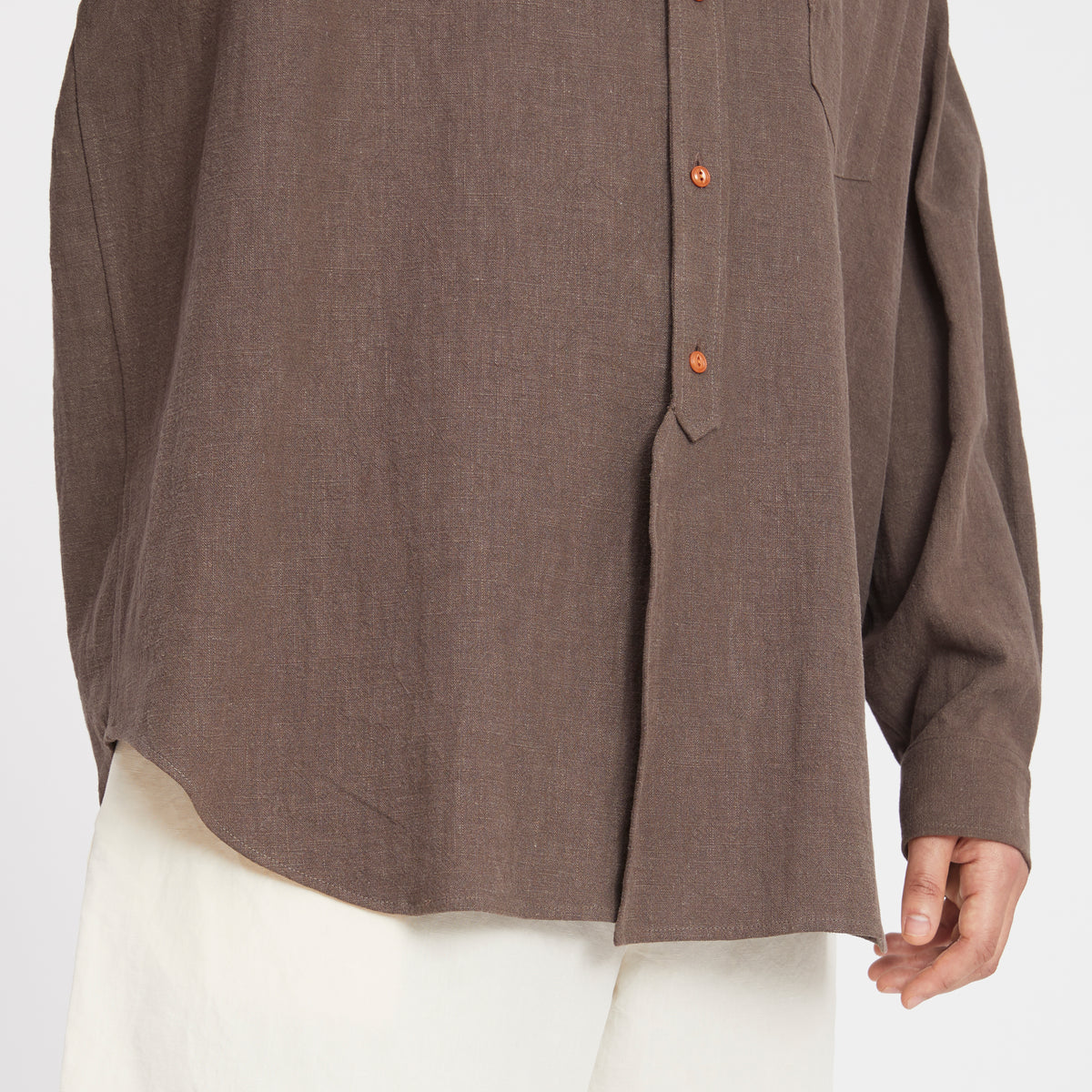 Savant Shirt - Brown Ramie