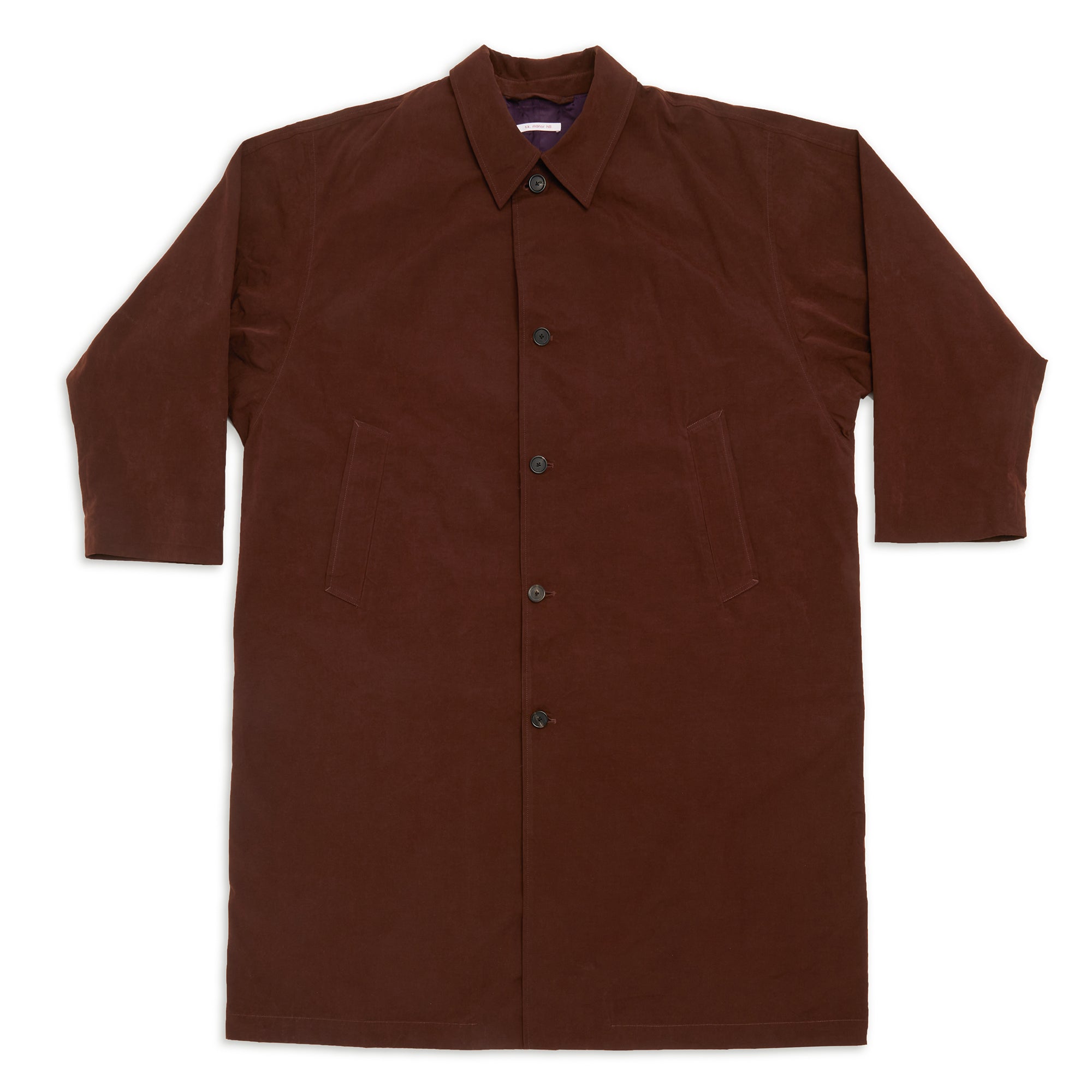 Mountain Trench Coat - Brown Waxed Cotton/Nylon WR – s.k.
