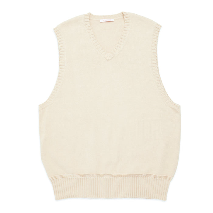 Sweater Vest - Cream Cotton