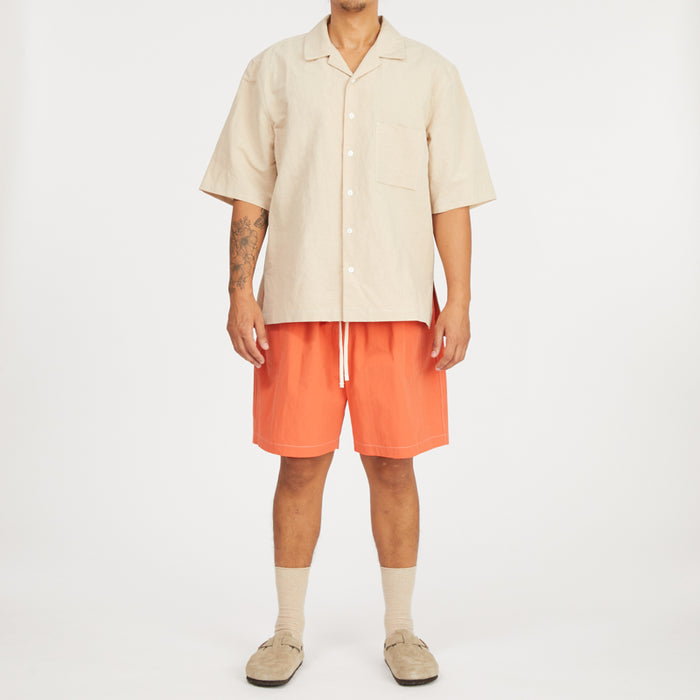Aloha Shirt - Beige Linen/Cotton