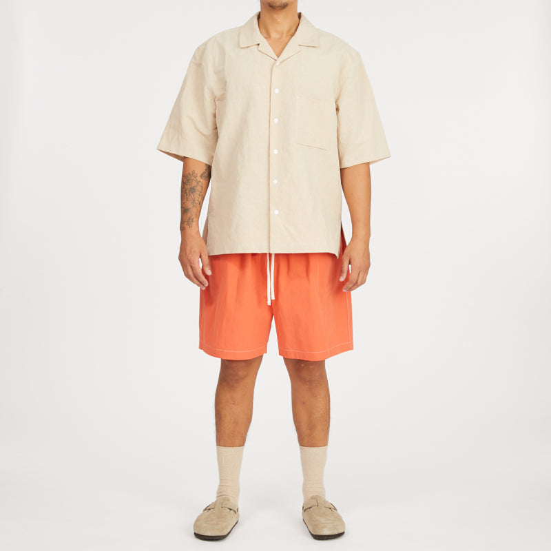 Aloha Shirt - Beige Linen/Cotton