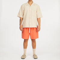 Aloha Shirt - Beige Linen/Cotton