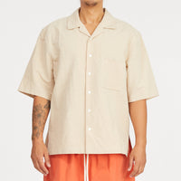 Aloha Shirt - Beige Linen/Cotton