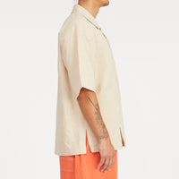 Aloha Shirt - Beige Linen/Cotton