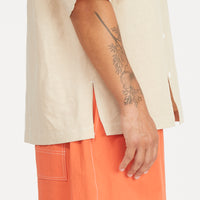 Aloha Shirt - Beige Linen/Cotton