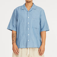 Aloha Shirt - Indigo Cotton/Linen