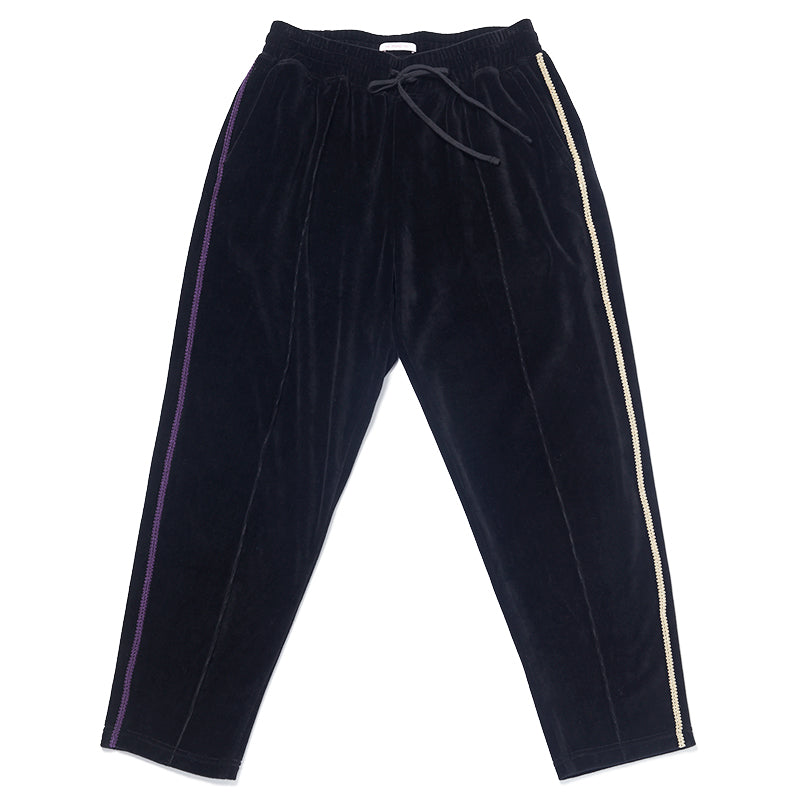 Velour Maestro Pant - Black w/ Braid