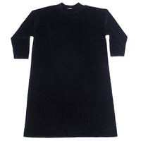 Velour Long Tunic - Black