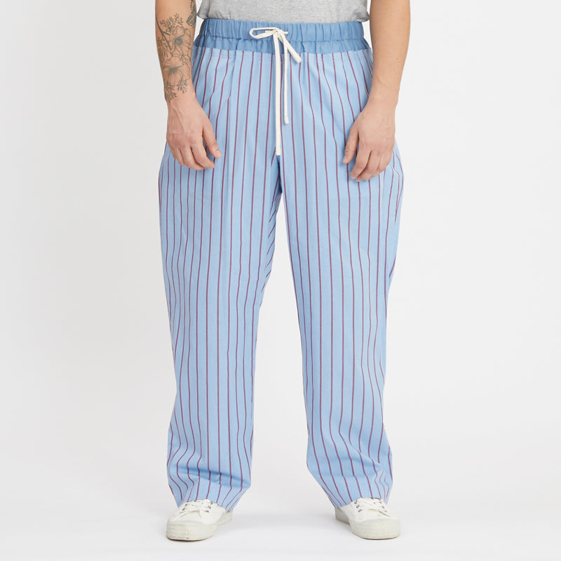 Nest Pant - Blue with Red Stripes
