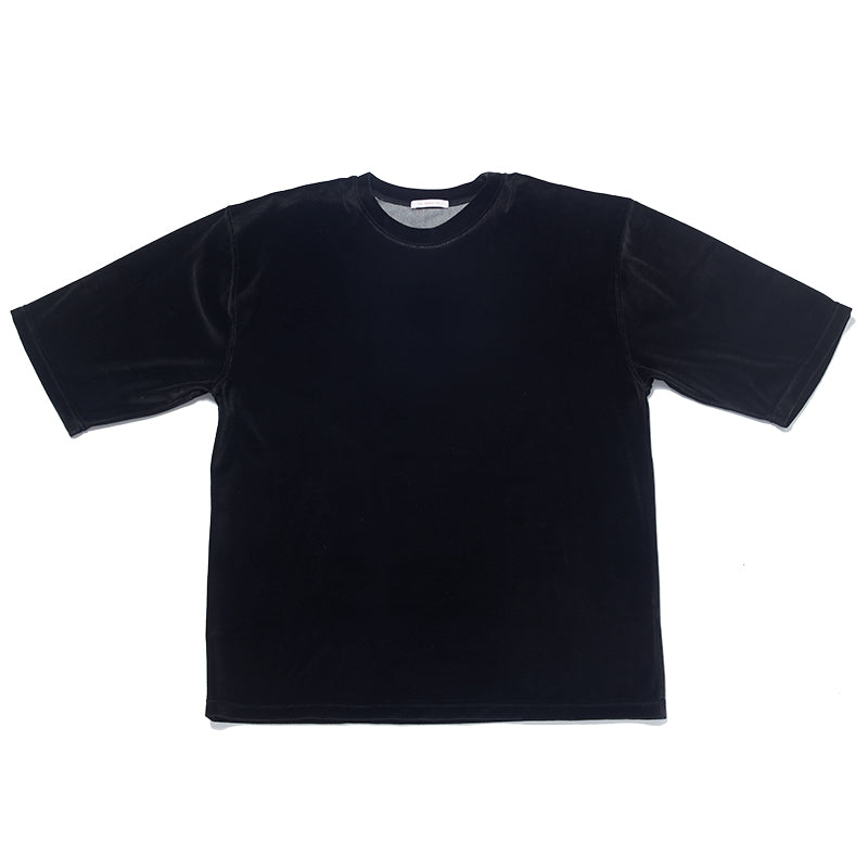 Velour Short Sleeve T-Shirt - Black