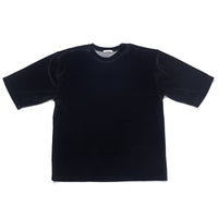 Velour Short Sleeve T-Shirt - Black