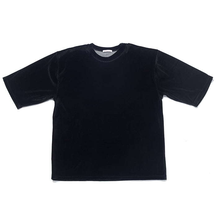 Velour Short Sleeve T-Shirt - Black