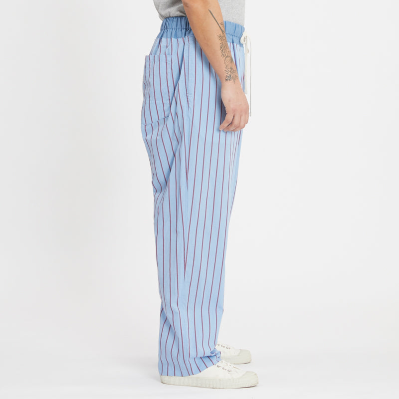 Nest Pant - Blue with Red Stripes