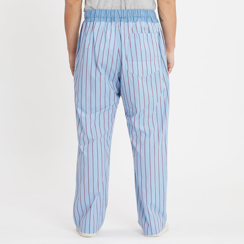 Nest Pant - Blue with Red Stripes